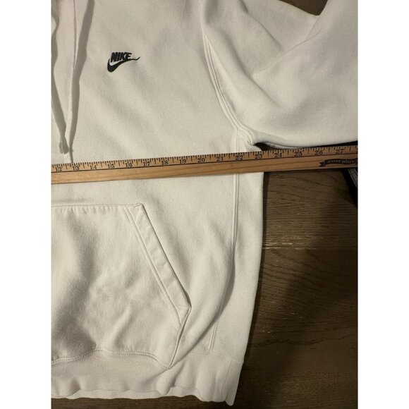 Nike Men Large White Hoodie Pullover Swoosh Logo Athleisure Streetwear - Picture 4 of 8